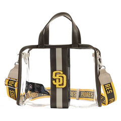 MLB SD Padres Clear Tote Crossbody Stadium Bag with Pouch
