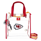 NFL Kansas City Chiefs Clear Convertible Backpack & Tote Crossbody Stadium Bag