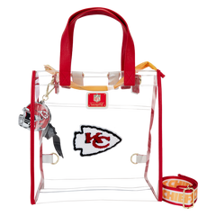 NFL Kansas City Chiefs Clear Convertible Backpack & Tote Crossbody Stadium Bag