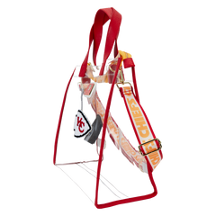 NFL Kansas City Chiefs Clear Convertible Backpack & Tote Crossbody Stadium Bag