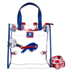 NFL Buffalo Bills Clear Convertible Backpack & Tote Crossbody Stadium Bag