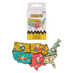 Peanuts Snoopy Road Trip Map Mystery Box Pin