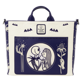 The Nightmare Before Christmas Jack Skellington & Sally Night Sky Convertible Backpack and Tote Crossbody Bag