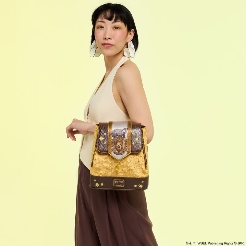 Exclusive Harry Potter Hufflepuff Banner Velvet Mini Backpack