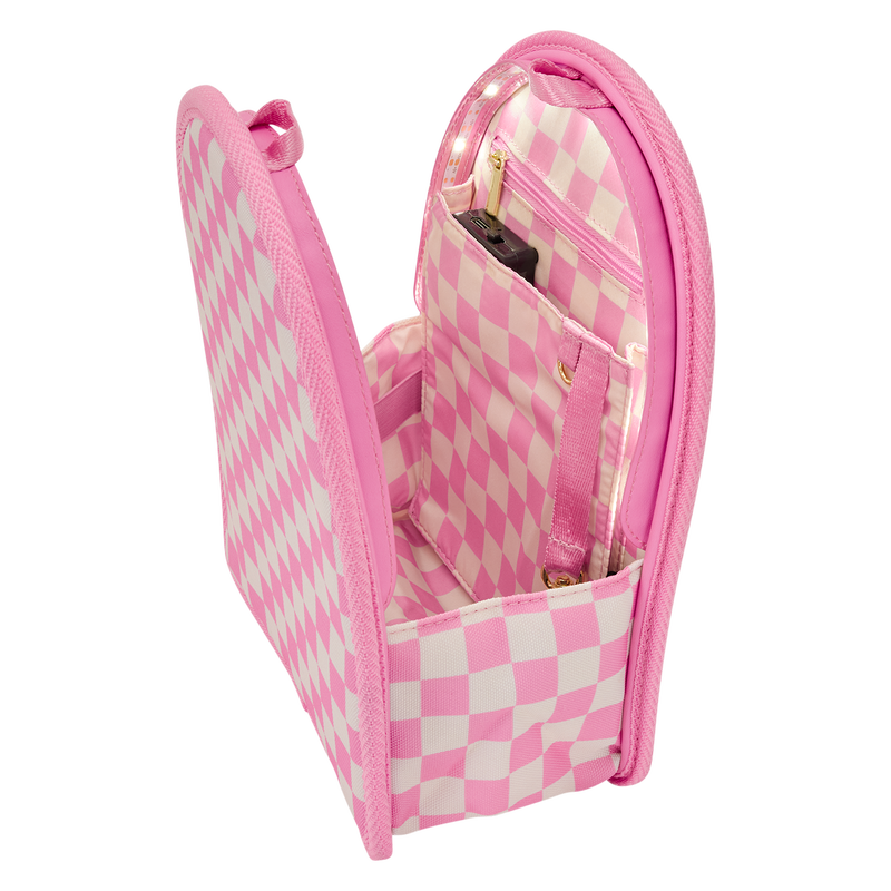 Loungefly Pink Checkered Light-Up Mini Backpack Bag Organizer Insert