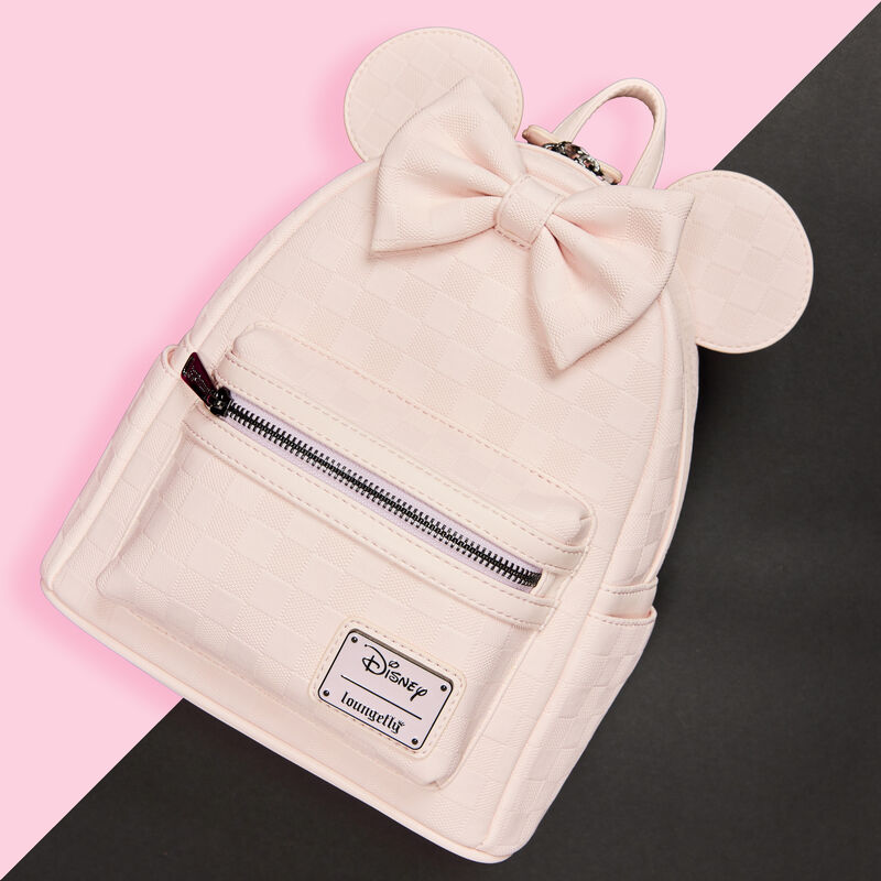 Minnie Mouse Checkered Texture Mini Backpack