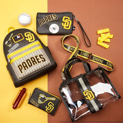 MLB SD Padres Clear Tote Crossbody Stadium Bag with Pouch
