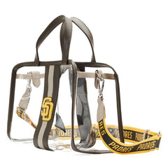 MLB SD Padres Clear Tote Crossbody Stadium Bag with Pouch