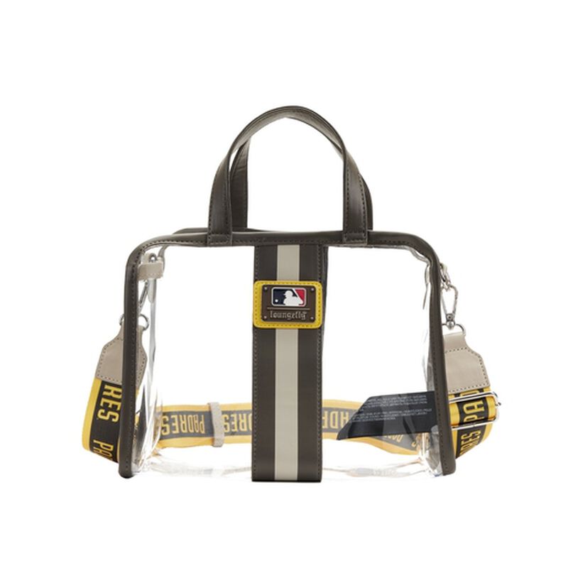 MLB SD Padres Clear Tote Crossbody Stadium Bag with Pouch