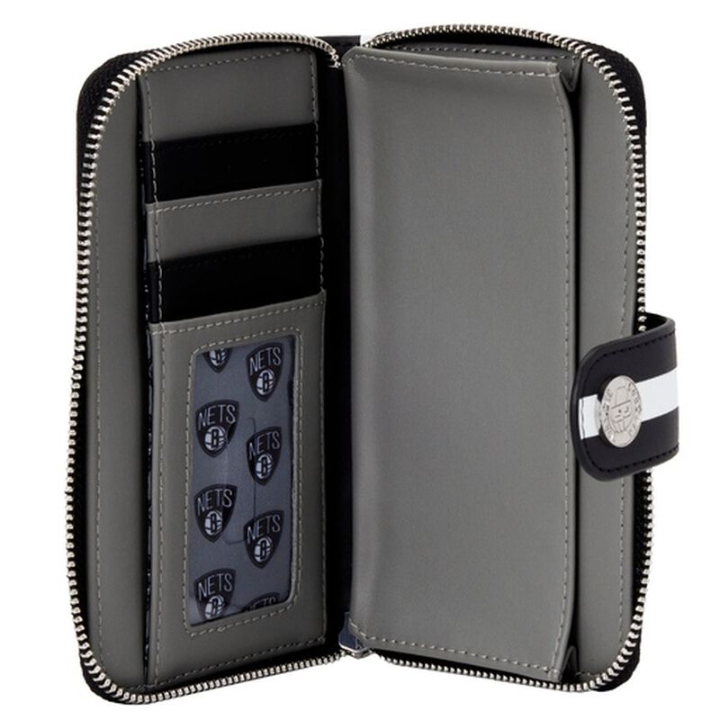 NBA Brooklyn Nets Logo Zip Around Wallet
