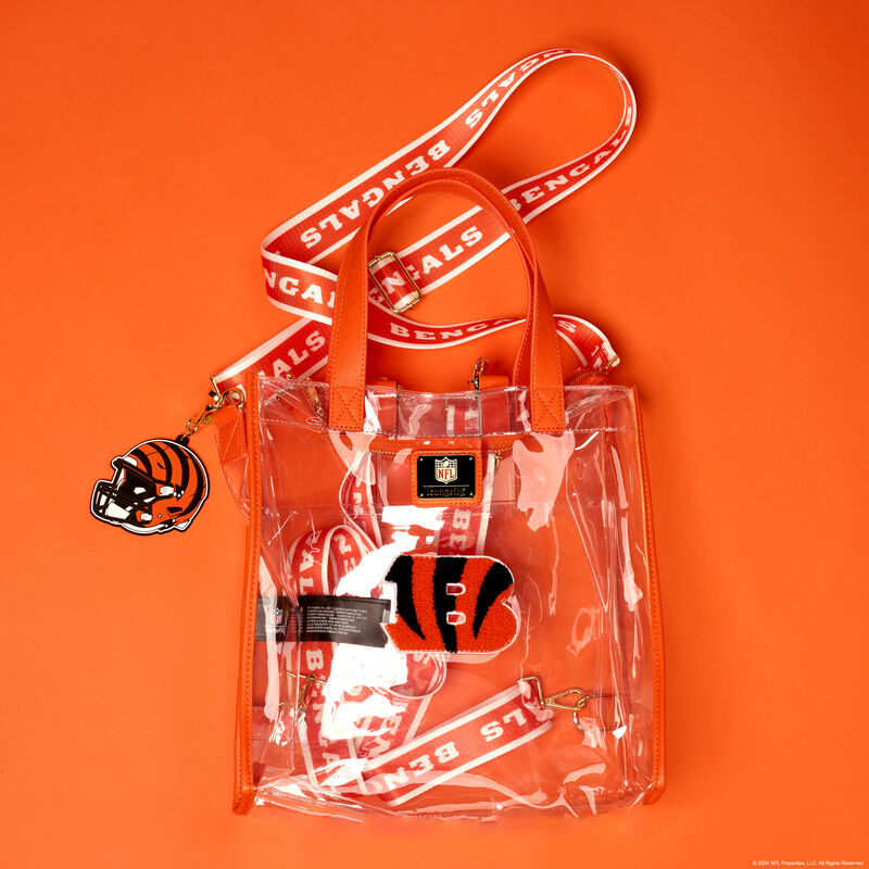 NFL Cincinnati Bengals Clear Convertible Backpack & Tote Crossbody Stadium Bag