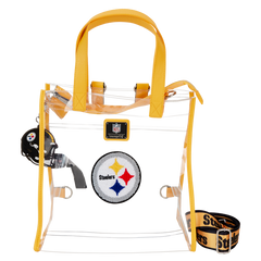 NFL Pittsburgh Steelers Clear Convertible Backpack & Tote Crossbody Stadium Bag