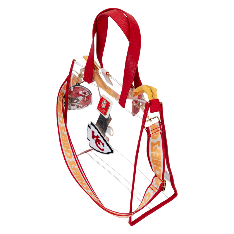 NFL Kansas City Chiefs Clear Convertible Backpack & Tote Crossbody Stadium Bag