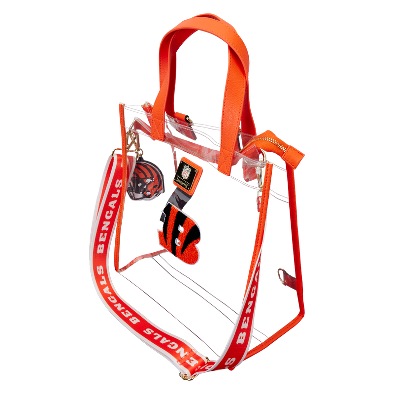 NFL Cincinnati Bengals Clear Convertible Backpack & Tote Crossbody Stadium Bag
