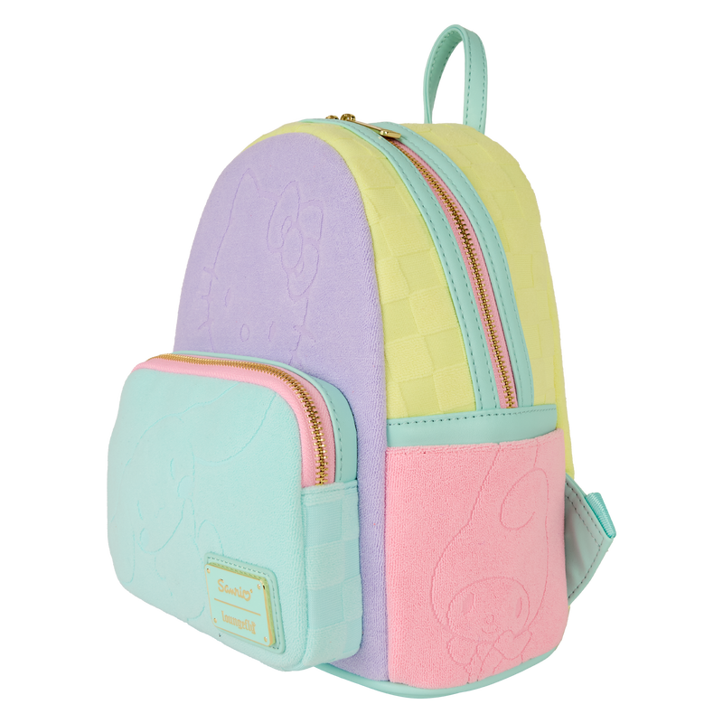 SDCC Limited Edition Hello Kitty & Friends Color Block Terry Cloth Mini Backpack