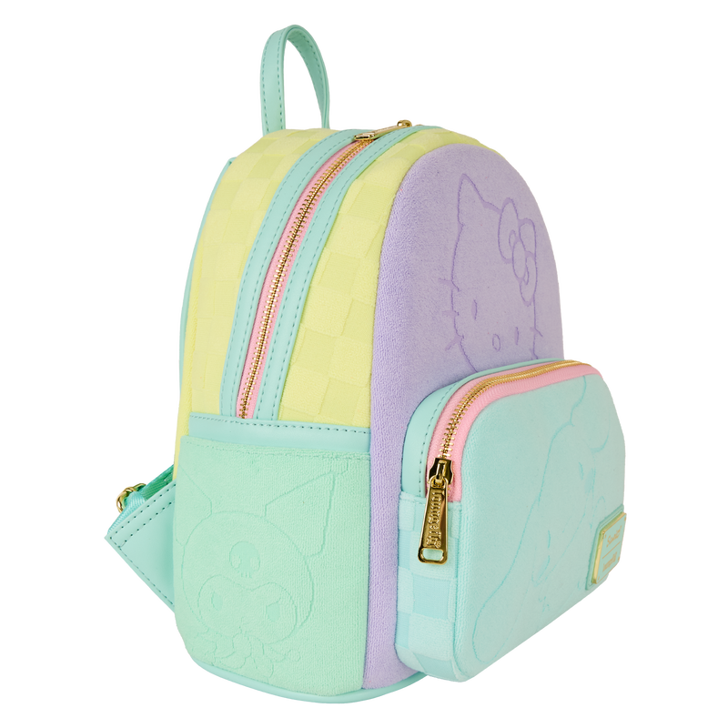 SDCC Limited Edition Hello Kitty & Friends Color Block Terry Cloth Mini Backpack