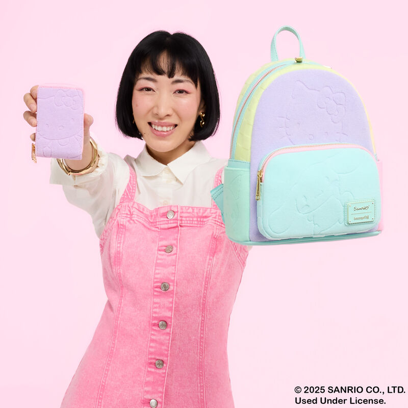 SDCC Limited Edition Hello Kitty & Friends Color Block Terry Cloth Mini Backpack