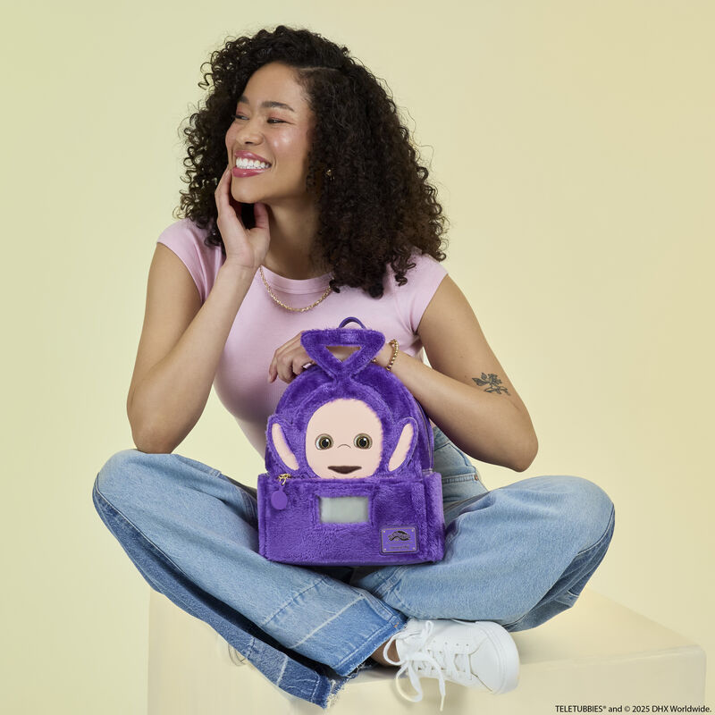 Teletubbies Tinky-Winky Plush Cosplay Light Up Mini Backpack