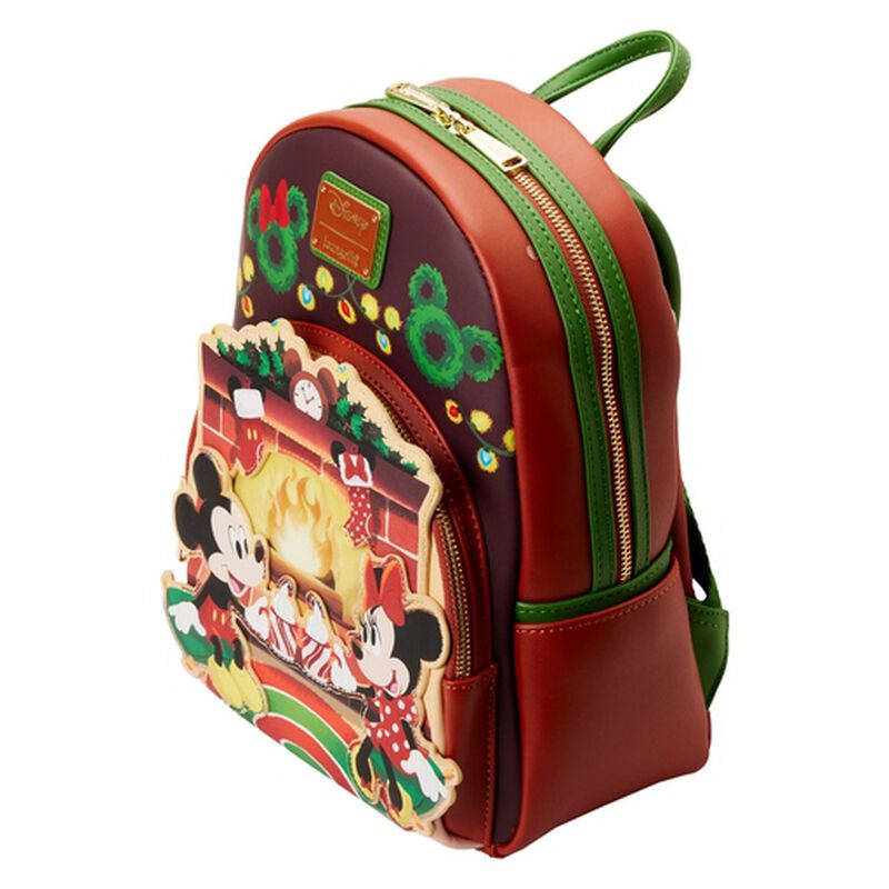 Mickey & Minnie Mouse Hot Cocoa Fireplace Mini Backpack