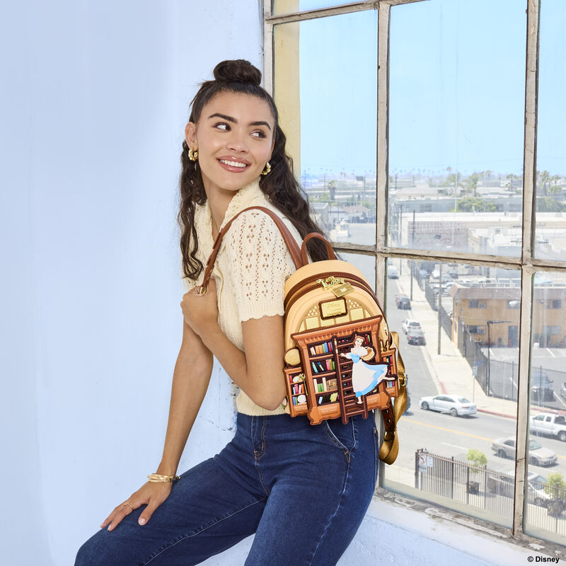 D23 Exclusive Beauty and the Beast Belle Book Shop Mini Backpack