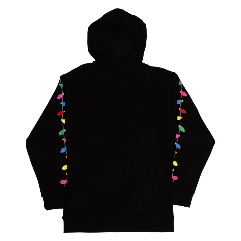 Mickey & Friends Holiday String Lights Glow Unisex Hoodie