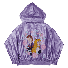 Sleeping Beauty Princess Aurora & Prince Phillip Floral Half-Zip Unisex Windbreaker Jacket