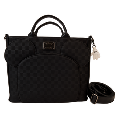 Mickey Mouse Checkered Texture Convertible Backpack & Tote Crossbody Bag