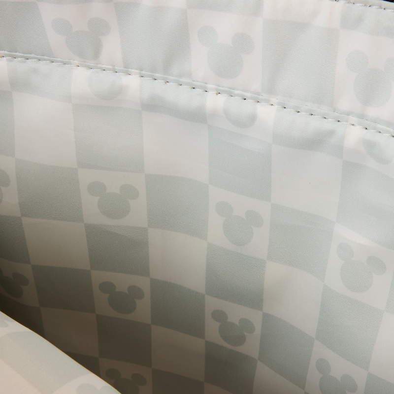 Mickey Mouse Checkered Texture Convertible Backpack & Tote Crossbody Bag