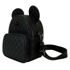 Mickey Mouse Checkered Texture Convertible Mini Backpack & Crossbody Bag