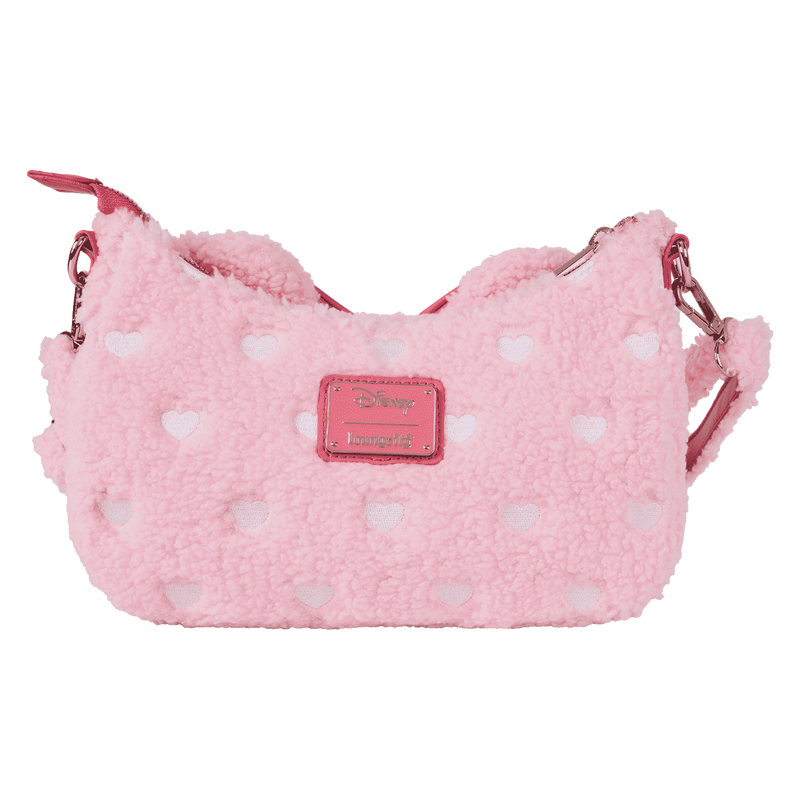 Minnie Mouse Exclusive Hearts Strawberry Scented Sherpa Crossbody Bag