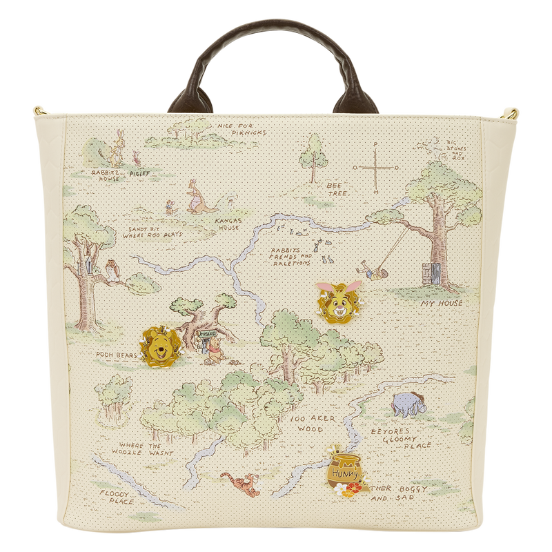 Winnie the Pooh Hundred Acre Wood Tote Pin Trader Crossbody Bag