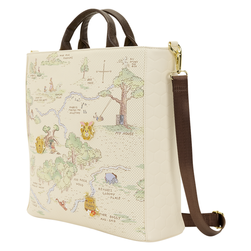 Winnie the Pooh Hundred Acre Wood Tote Pin Trader Crossbody Bag